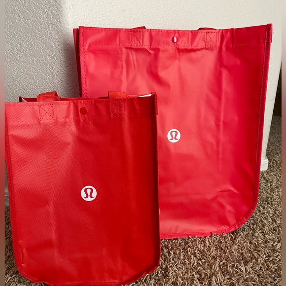 ♻️Lululemon Red Small + Large Tote - Picture 1 of 4